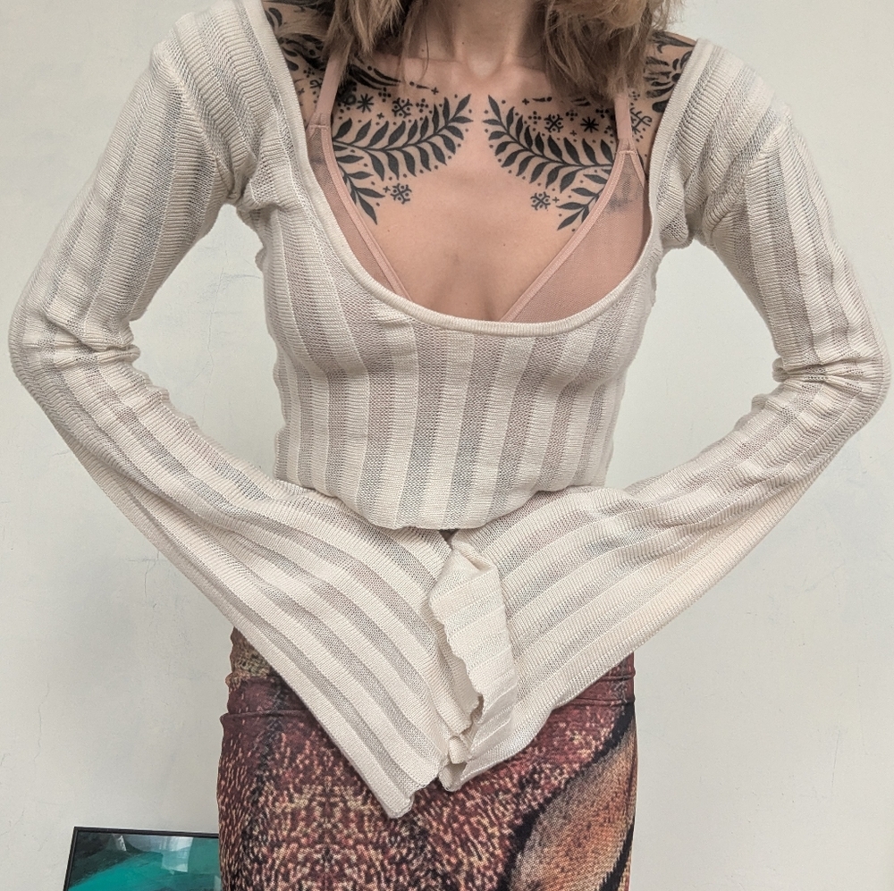 Heavy manners knit top